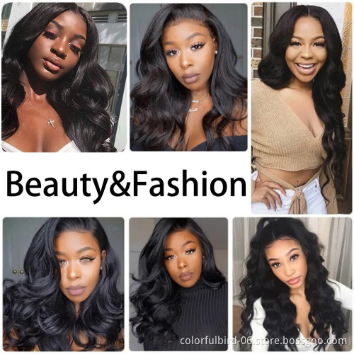 HLN Brazilian raw virgin cuticle aligned human hair wigs 13*4 HD lace closure wigs human hair body wave wig